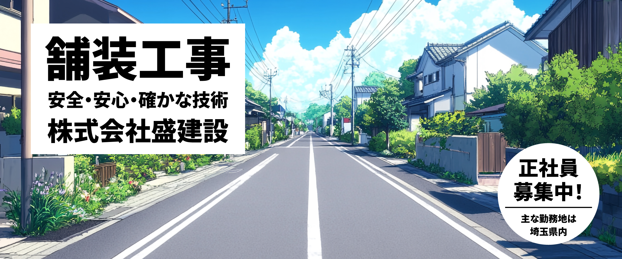 道路舗装工事の盛建設｜青森県／埼玉県｜正社員募集中